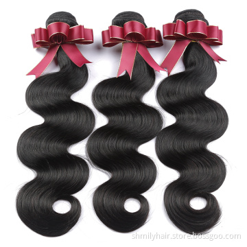 Shmily Wholesale Virgin Human Hair Weave,Body Wave Virgin Brazilian Hair Bundles,9A 10A 11A Grade Virgin Brazilian Hair